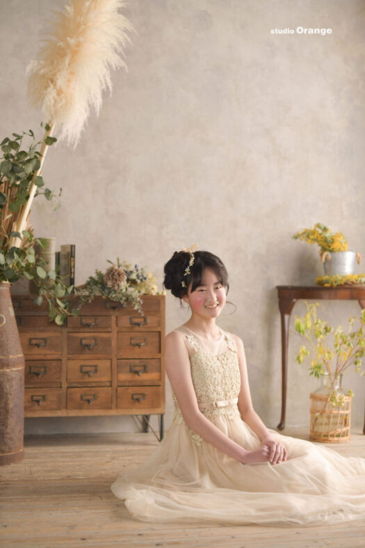 奈良県　奈良市　写真　写真館　オレンジ　スタジオ　スタジオオレンジ　フォト　フォトスタジオ　Photo 子供　大人　バースデー　お宮参り　赤ちゃん　七五三　成人式　入学　卒業　ブライダル　結婚式　写真だけの結婚式　フォトウェディング　ウェディング　袴　振袖　ドレス　打掛　白無垢　色打掛　　