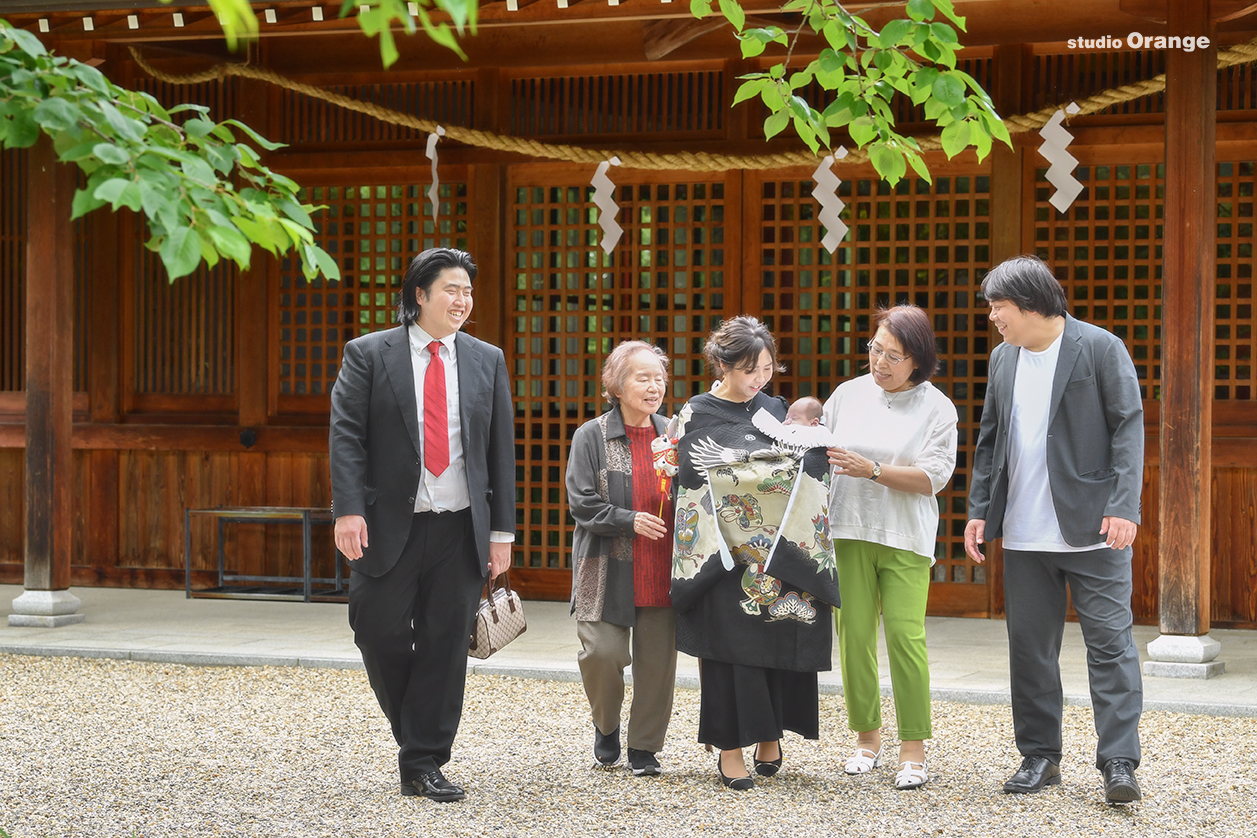弟さんありがとう！な龍田大社でのお宮参り出張写真撮影
