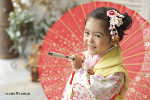 奈良県　奈良市　写真　写真館　フォトスタジオオレンジ　七五三　兄妹　バースデー　バースデーフォト　成人式　成人式前撮り　お宮参り　