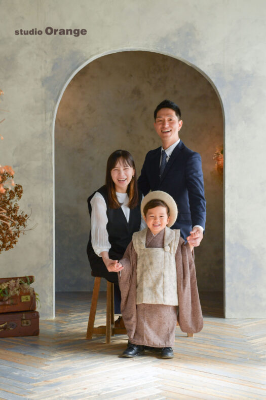 奈良県　奈良市　写真　写真館　フォトスタジオオレンジ　七五三　兄妹　バースデー　バースデーフォト　成人式　成人式前撮り　お宮参り　