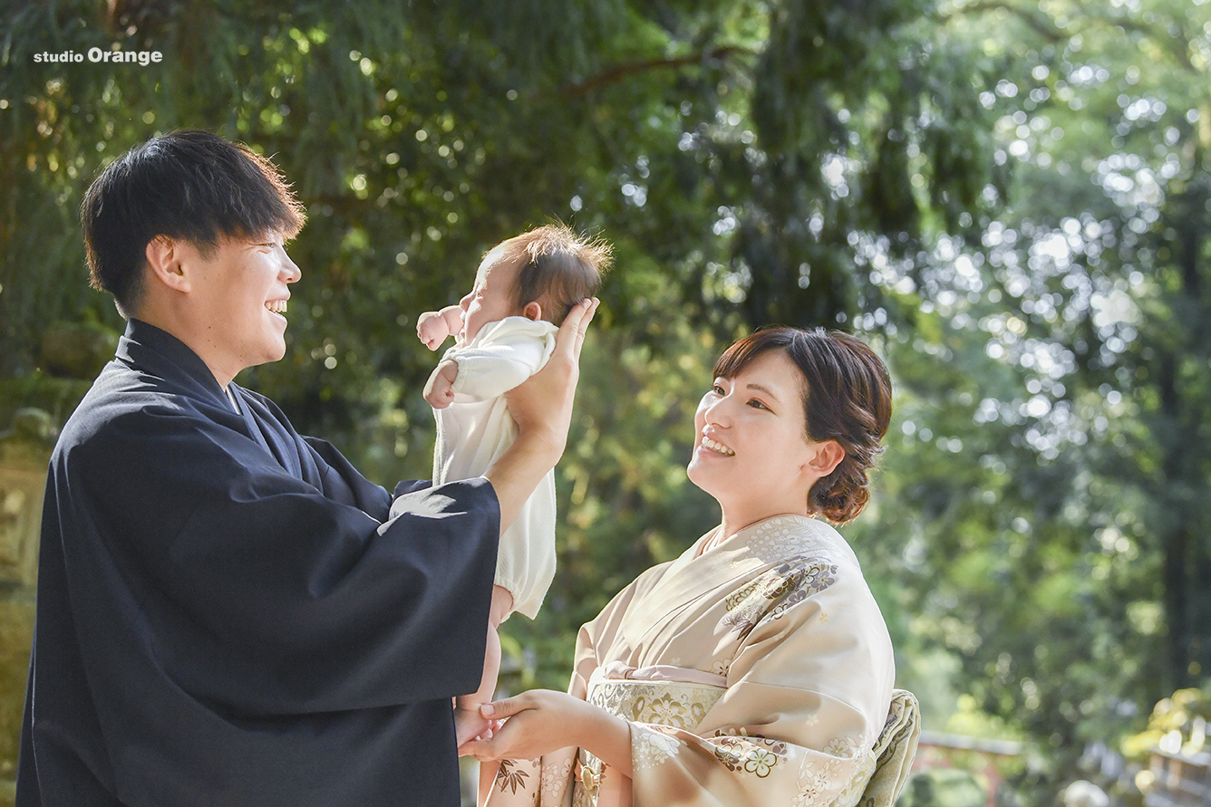 お宮参り出張写真撮影、ママだってオシャレに着物姿で撮影したい！