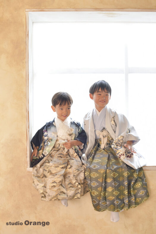 奈良県　奈良市　写真　写真館　フォトスタジオオレンジ　七五三　兄妹　バースデー　バースデーフォト　成人式　成人式前撮り　お宮参り　