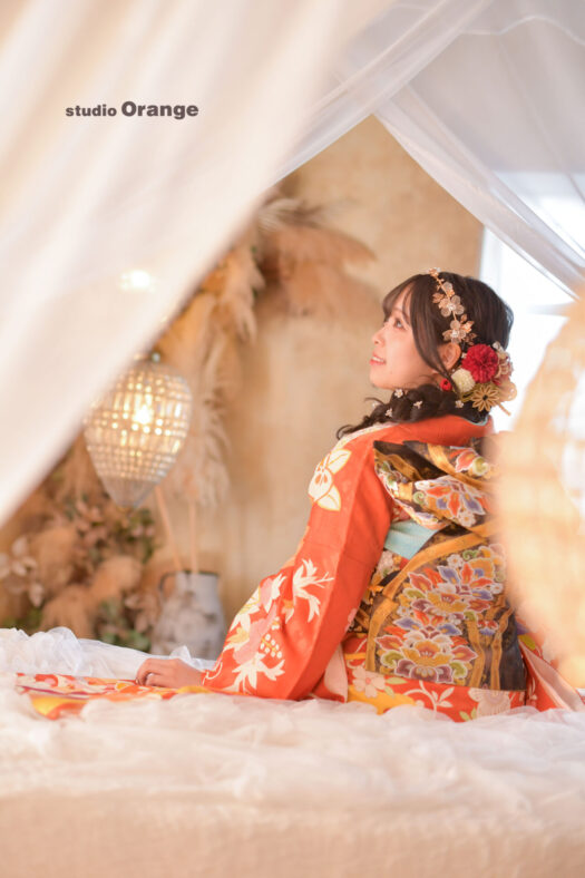 奈良県　奈良市　写真　写真館　フォトスタジオオレンジ　七五三　兄妹　バースデー　バースデーフォト　成人式　成人式前撮り　お宮参り　