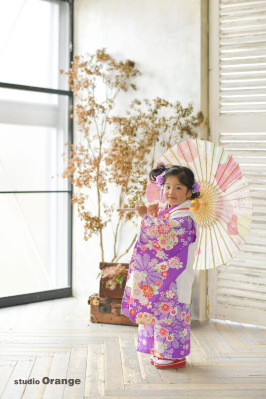 奈良県　奈良市　写真　写真館　フォトスタジオオレンジ　七五三　兄妹　バースデー　バースデーフォト　成人式　成人式前撮り　お宮参り　