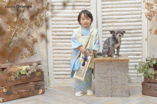 奈良県　奈良市　写真　写真館　フォトスタジオオレンジ　七五三　兄妹　バースデー　バースデーフォト　成人式　成人式前撮り　お宮参り　
