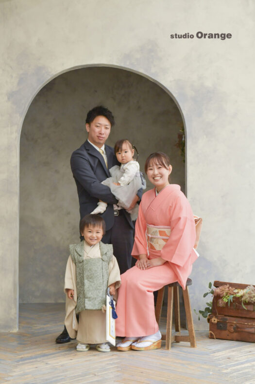 奈良県　奈良市　写真　写真館　フォトスタジオオレンジ　七五三　兄妹　バースデー　バースデーフォト　成人式　成人式前撮り　お宮参り　
