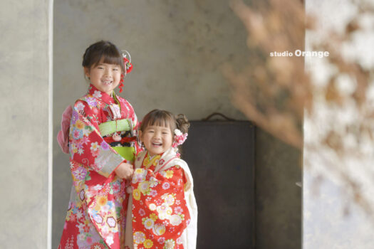 奈良県　奈良市　写真　写真館　フォトスタジオオレンジ　七五三　兄妹　バースデー　バースデーフォト　成人式　成人式前撮り　お宮参り　ペットフォト