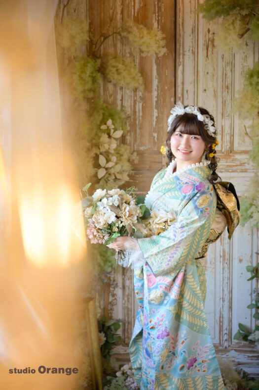 奈良県　奈良市　写真　写真館　フォトスタジオオレンジ　七五三　兄妹　バースデー　バースデーフォト　成人式　成人式前撮り　お宮参り　