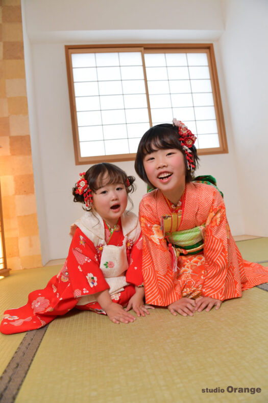 奈良県　奈良市　写真　写真館　フォトスタジオオレンジ　七五三　兄妹　バースデー　バースデーフォト　成人式　成人式前撮り　お宮参り　