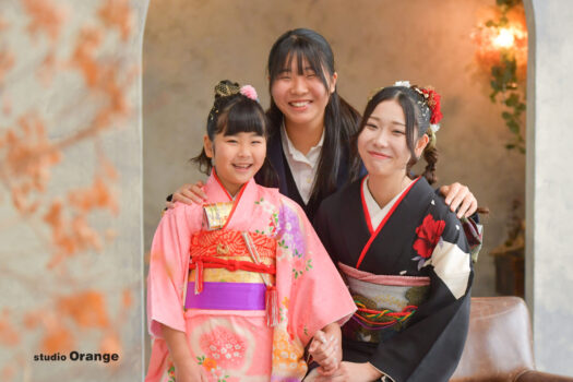 奈良県　奈良市　写真　写真館　フォトスタジオオレンジ　七五三　兄妹　バースデー　バースデーフォト　成人式　成人式前撮り　お宮参り　