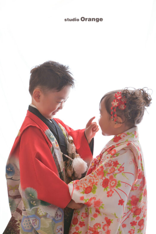 奈良県　奈良市　写真　写真館　フォトスタジオオレンジ　七五三　兄妹　バースデー　バースデーフォト　成人式　成人式前撮り　お宮参り　