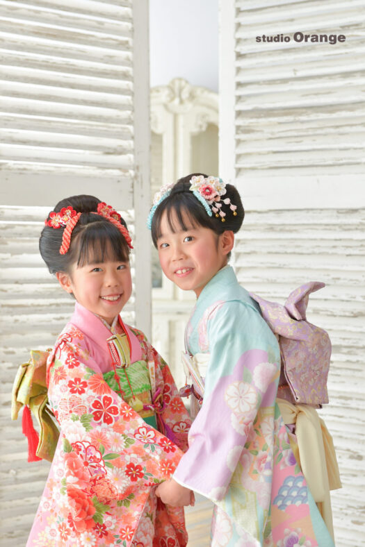 奈良県　奈良市　写真　写真館　フォトスタジオオレンジ　七五三　兄妹　バースデー　バースデーフォト　成人式　成人式前撮り　お宮参り　