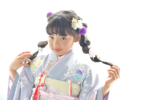 七五三　着物　七歳女の子　奈良市　写真館　フォトスタジオ