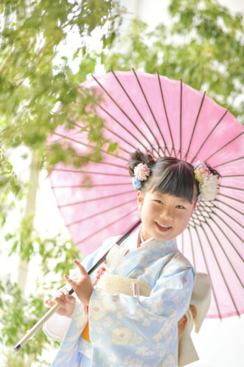 奈良市　写真館　写真スタジオ　着物　七五三　7才女の子　七五三　写真