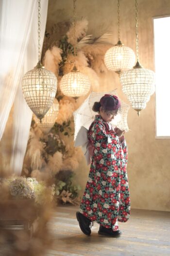 七五三　着物　七歳女の子　奈良市　写真館　フォトスタジオ