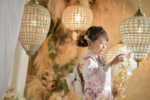 奈良市　写真館　写真スタジオ　着物　七五三　7才女の子　七五三　写真