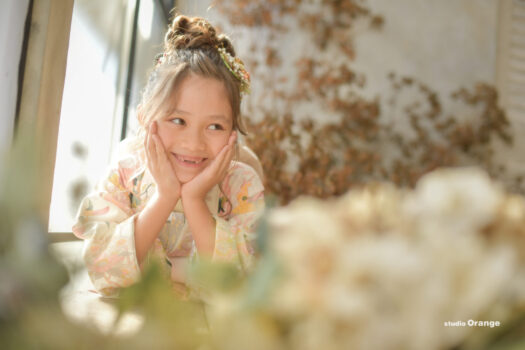 7歳女の子　七五三写真　スタジオ記念写真撮影