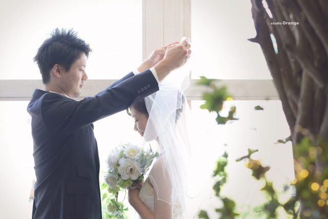写真だけの結婚式　ママ婚　ウエディングフォト　婚礼写真　奈良市　スタジオオレンジ　ヴェールダウン