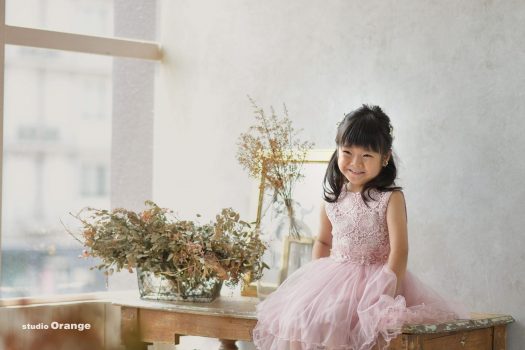 ５歳　奈良　フォトスタジオ　写真館　お誕生日　ドレス　女の子　