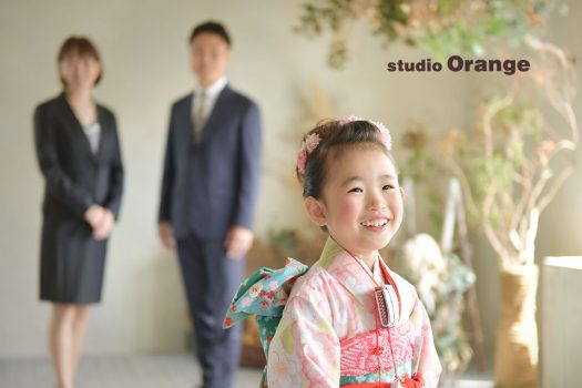 七五三　七歳　女の子　奈良　写真館　フォトスタジオ　着物　