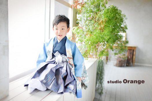 奈良店　スタジオ　写真館　七五三　着物　和装　１人写し　袴　被布　帯　