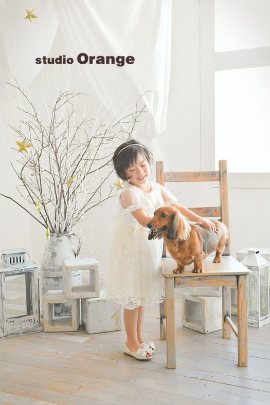 奈良店　フォトスタジオ　写真館　バースデー　誕生日　スーツ　ドレス　私服　裸　１人写し　ペット