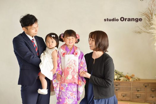 奈良店　フォトスタジオ　写真館　七五三　着物　和装　袴　帯　被布　家族写し