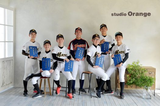 入学　卒業　野球　ユニフォーム　フォトスタジオ　奈良市　写真館　