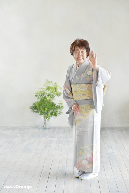奈良市の写真館スタジオオレンジ　おばあちゃん　着物