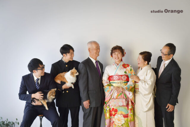 奈良市　成人式　前撮り　家族写真