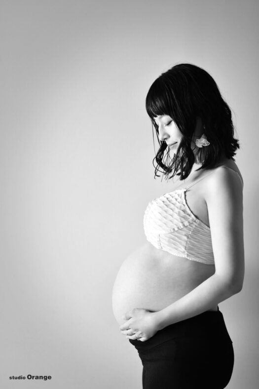 奈良市の写真館スタジオオレンジで撮影したマタニティフォト　妊婦さんの写真　プレママさん
