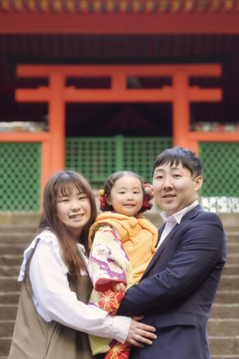 奈良市の写真館スタジオオレンジが撮影した七五三撮影　出張撮影　ロケーションフォト