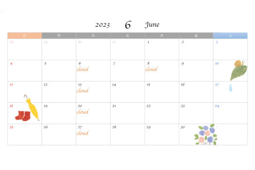 6月　スケジュール　カレンダー