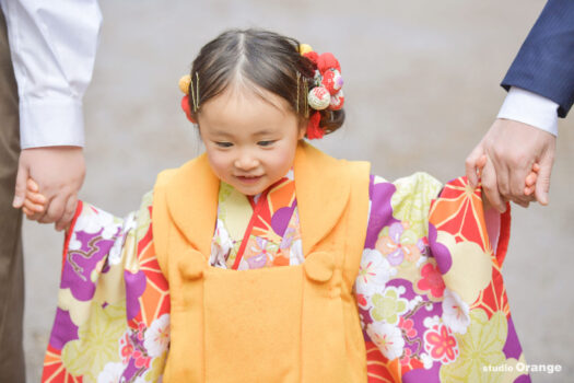 春日大社　七五三　3歳女の子　出張撮影