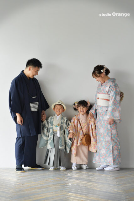 七五三　奈良　スタジオオレンジ　家族写真