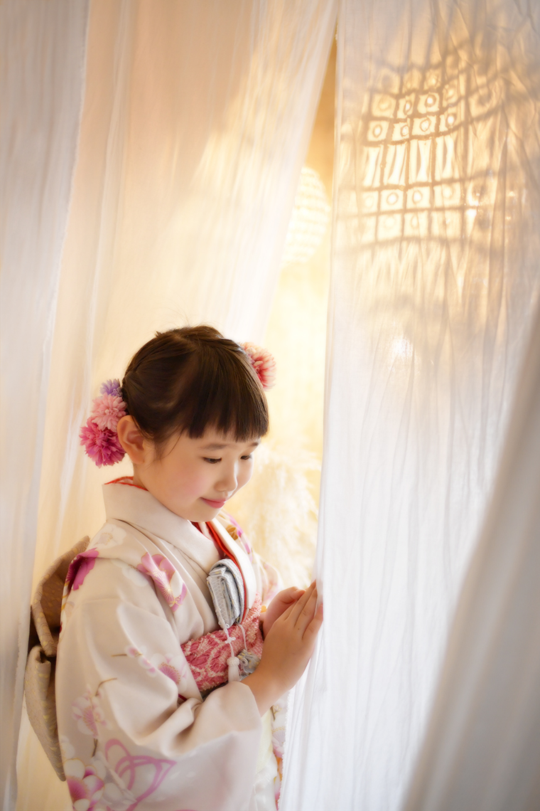 奈良市の写真館スタジオオレンジで撮影した七五三撮影 7歳女の子