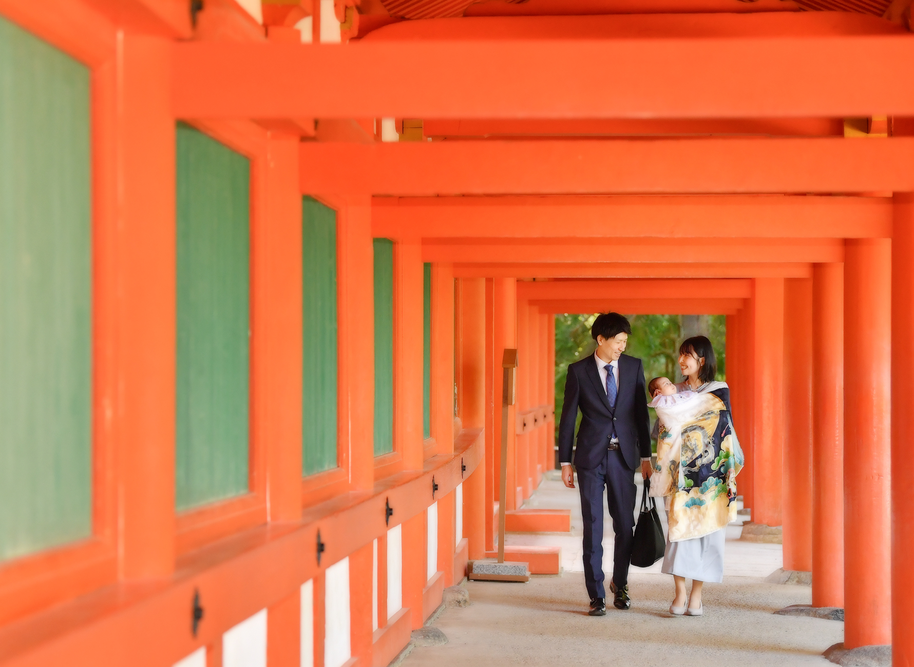 春日大社でお宮参り撮影 出張写真撮影 家族写真