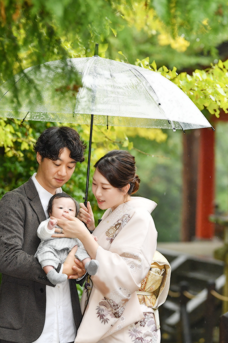 春日大社でお宮参り撮影 出張写真撮影 家族写真