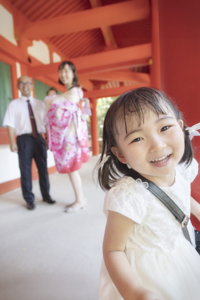 春日大社　お宮参り出張写真撮影　お姉ちゃん