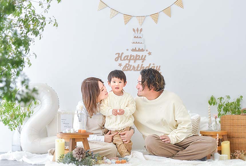 2歳のお誕生日を家族でお祝い