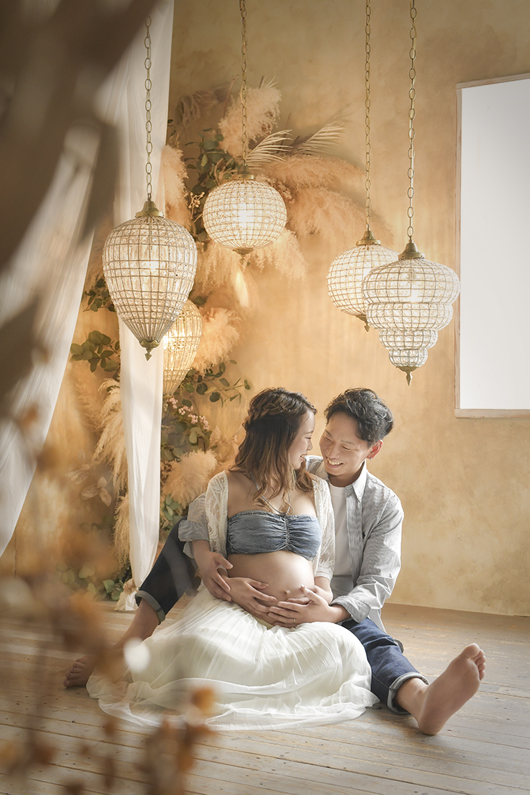 奈良市で撮影したマタニティフォト 妊娠36週 夫婦撮影写真