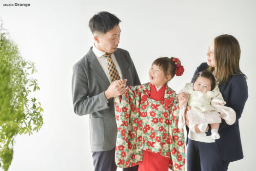 3歳女の子　七五三前撮り　家族写真　奈良