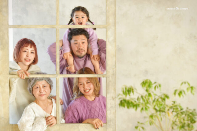 家族写真　家族撮影　還暦祝い　奈良市　スタジオオレンジ