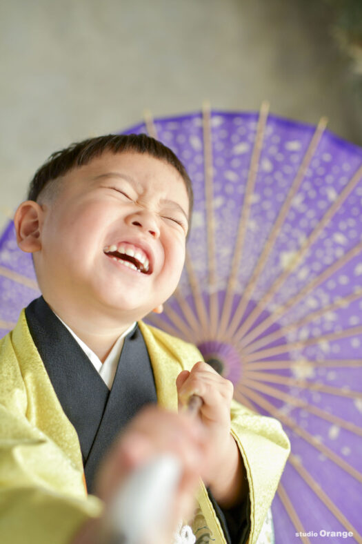 3才男の子　七五三　スタジオオレンジ