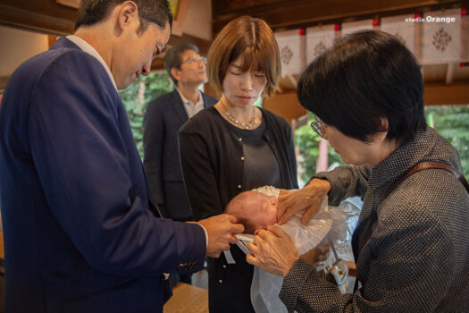 往馬大社　生駒大社　お宮参り　3ヶ月男の子