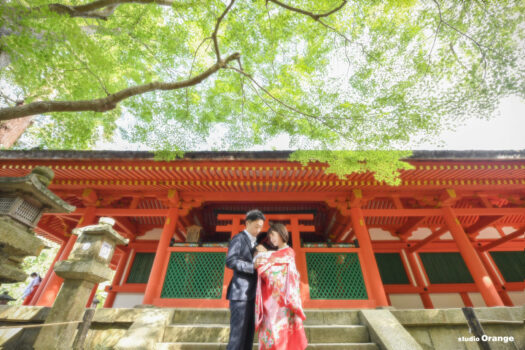 春日大社　お宮参り出張写真撮影　ファミリーフォト