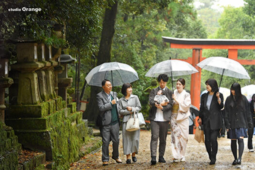 春日大社　お宮参り出張撮影　3ヶ月女の子