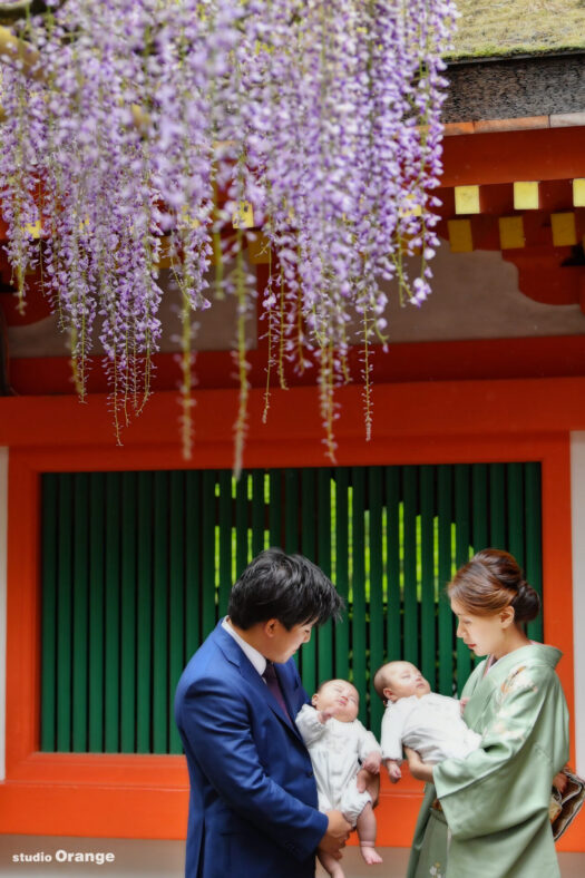 春日大社　お宮参り出張写真撮影　砂ずりの藤