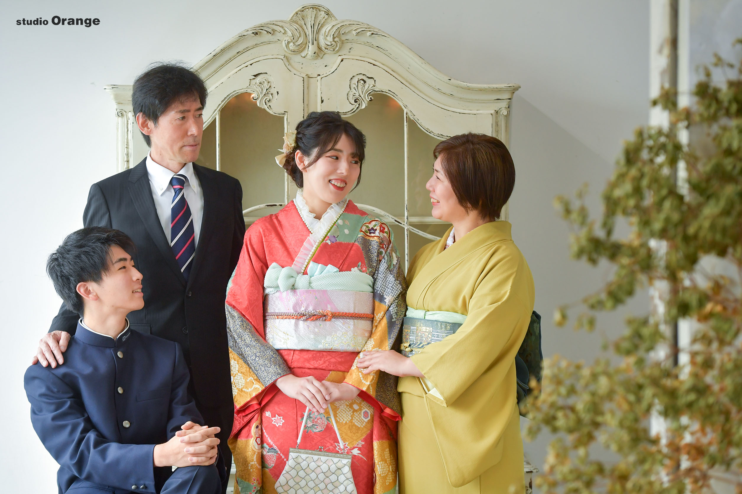 奈良市の写真館 家族で成人写真