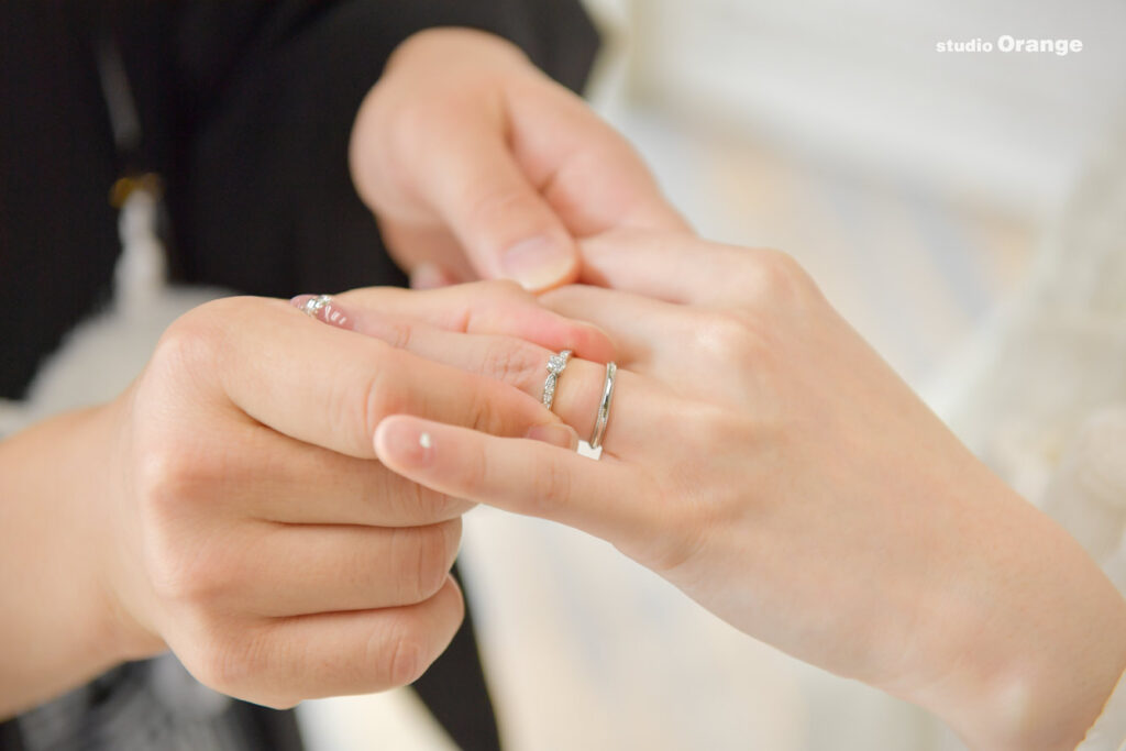 ウェディングフォト 結婚式の前撮り 和装婚 結婚指輪